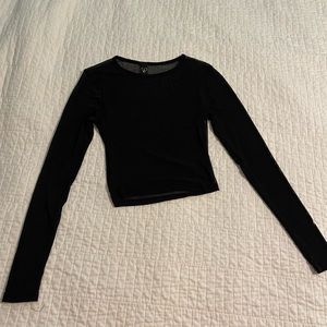 Windsor, Mesh Crop, Long Sleeve